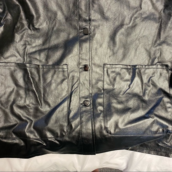 SHEIN Black Pleather Jacket - Picture 3 of 4